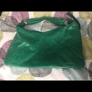 NEW green leather HOBO brand shoulder bag